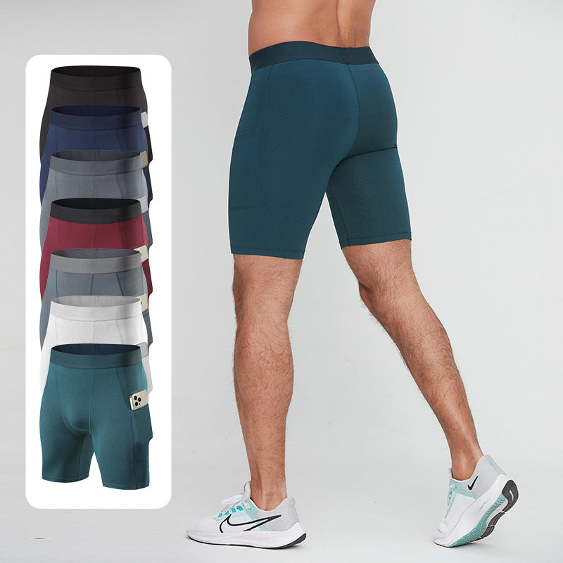 Mens Running Compression 88%Polyester 12%Spandex Shorts G/1011