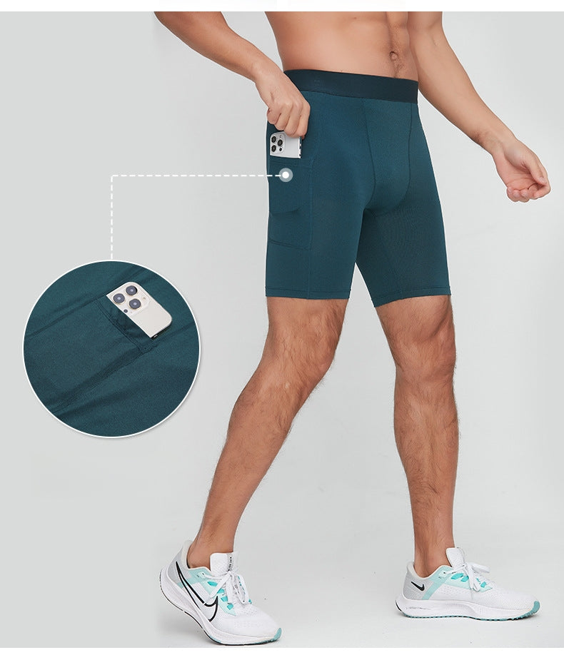 Mens Running Compression 88%Polyester 12%Spandex Shorts G/1011