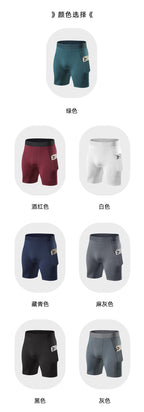 Mens Running Compression 88%Polyester 12%Spandex Shorts G/1011