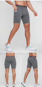 Mens Running Compression 88%Polyester 12%Spandex Shorts G/1011