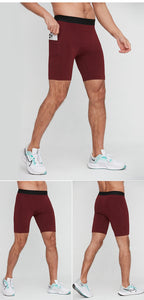Mens Running Compression 88%Polyester 12%Spandex Shorts G/1011