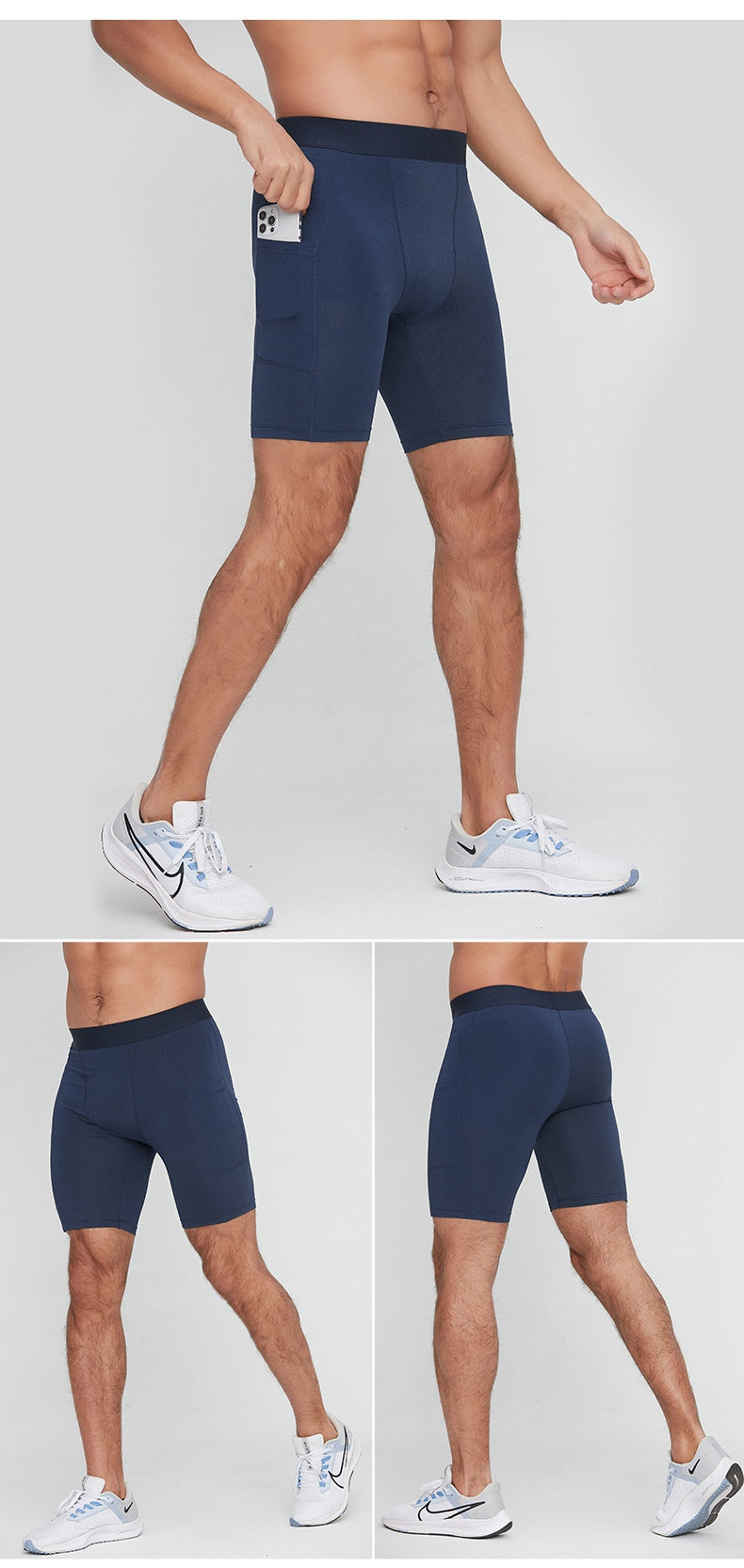 Mens Running Compression 88%Polyester 12%Spandex Shorts G/1011