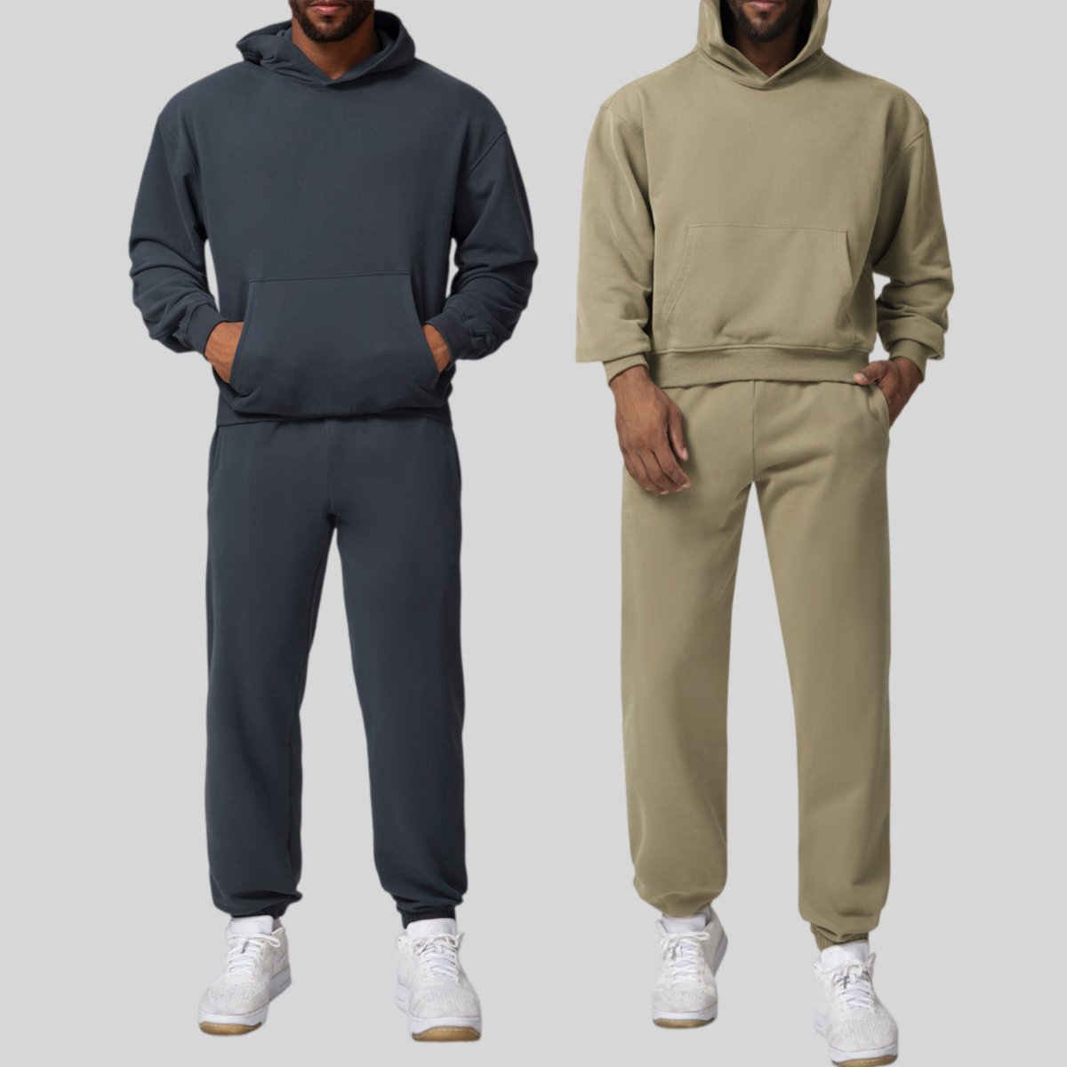 Mens Casual Activewear 50%cotton 50%polyester Hoodie Pants Set 1019-1017 - hoodie print logo 11