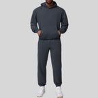 Mens Casual Activewear 50%cotton 50%polyester Hoodie Pants Set 1019-1017 Set print logo 1