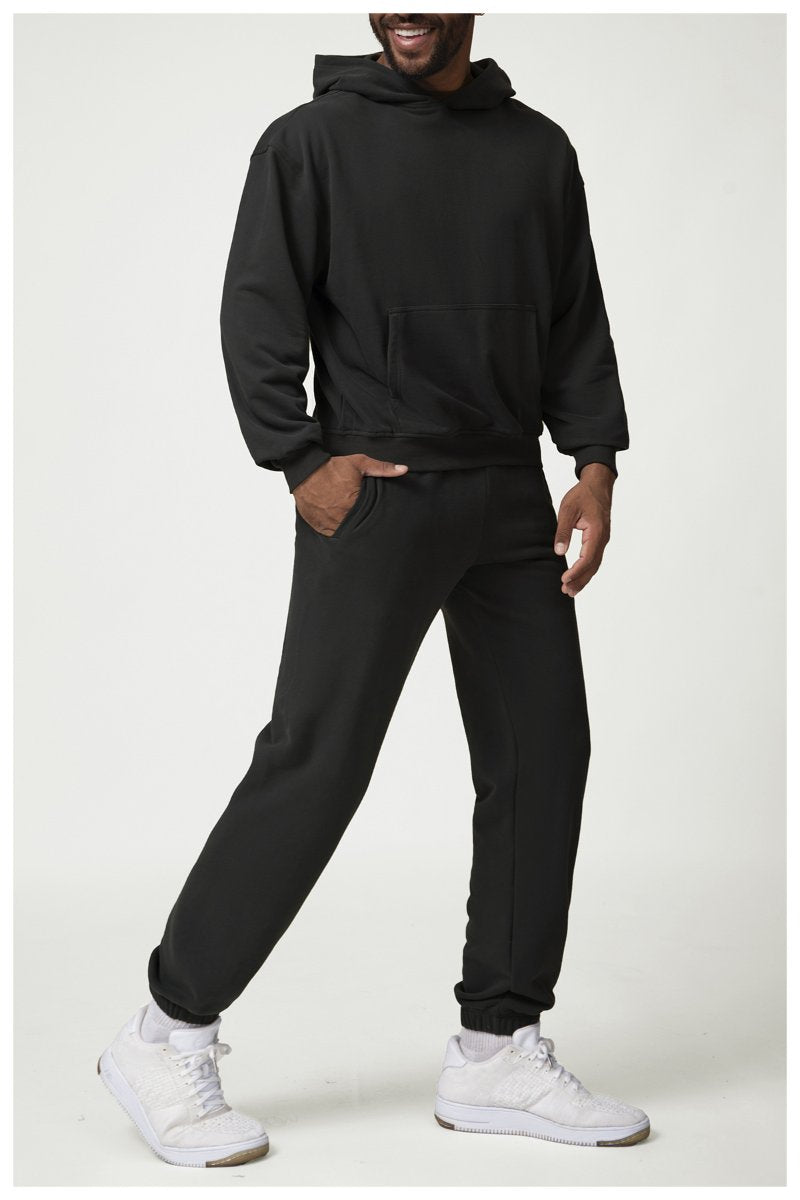 Mens Casual Activewear 50%cotton 50%polyester Hoodie Pants Set 1019-1017 - hoodie print logo 34