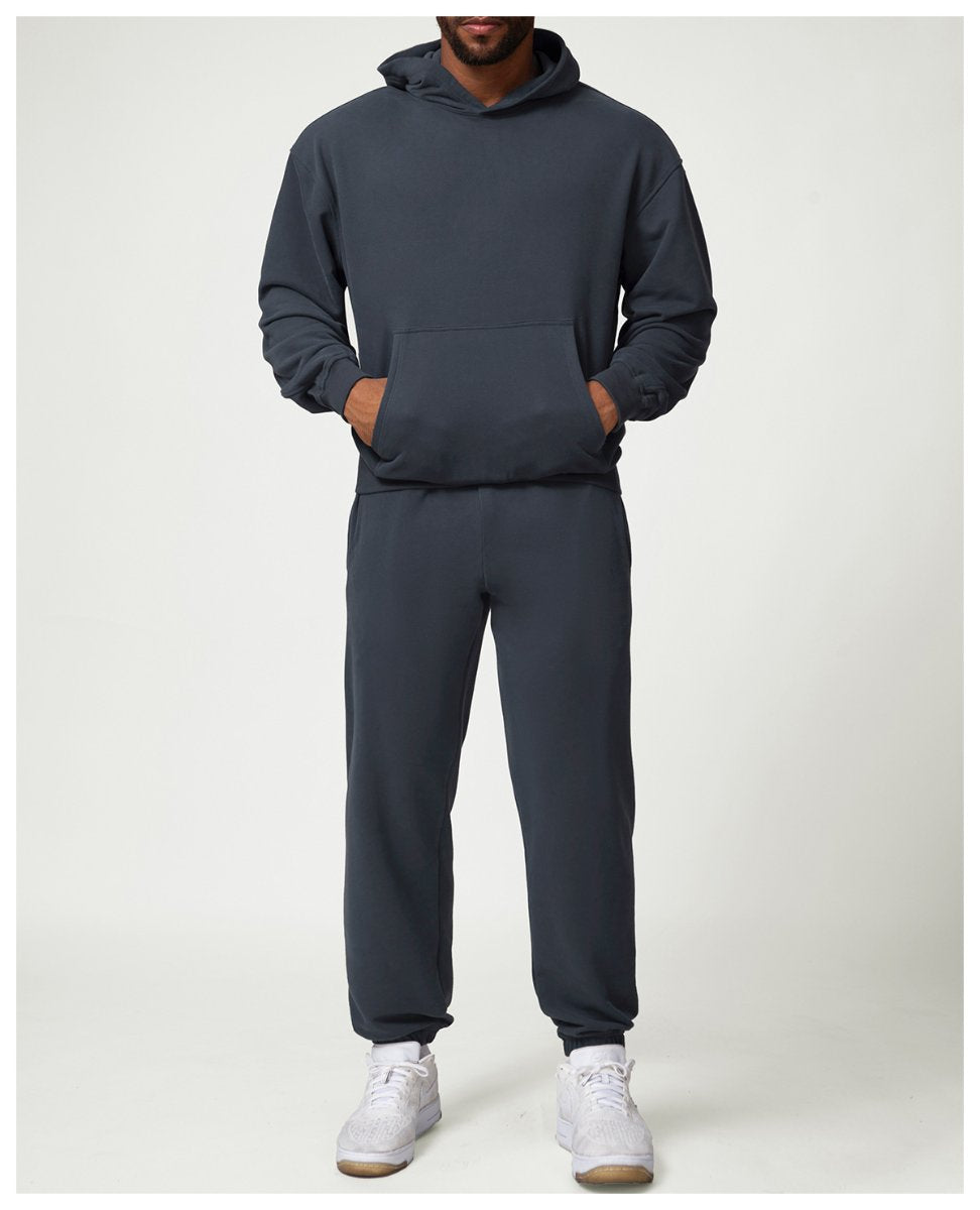 Mens Casual Activewear 50%cotton 50%polyester Hoodie Pants Set 1019-1017 - pants print logo 14