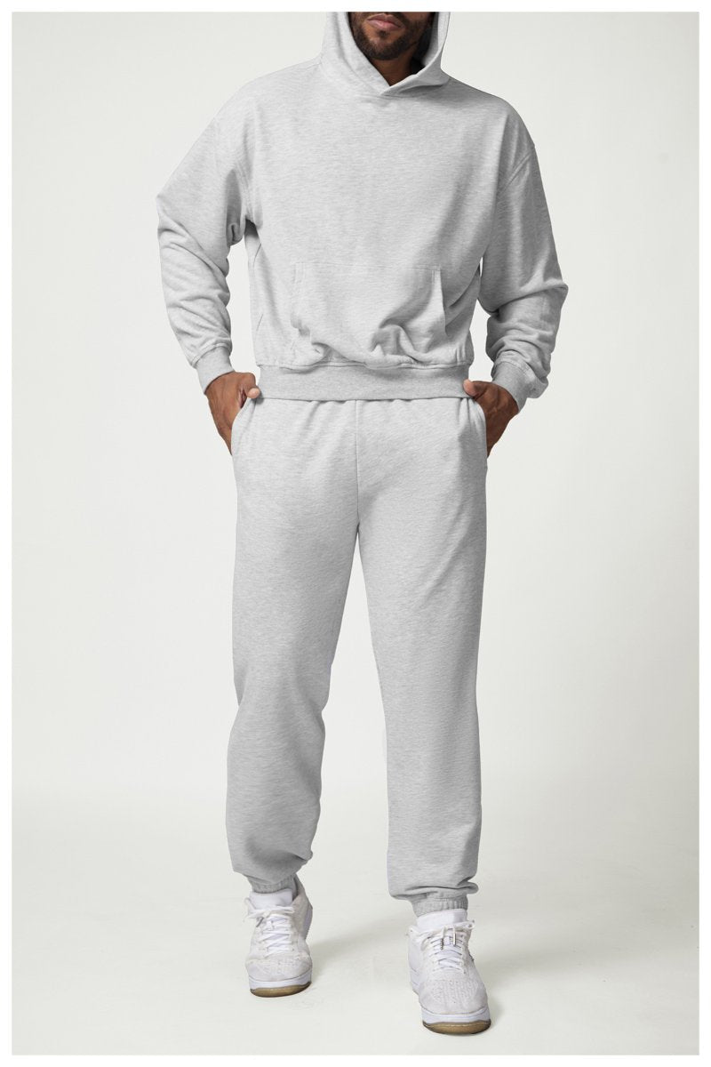 Mens Casual Activewear 50%cotton 50%polyester Hoodie Pants Set 1019-1017 - pants print logo 25