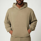Mens Casual Activewear 50%cotton 50%polyester Hoodie Pants Set 1019-1017 - hoodie print logo 10