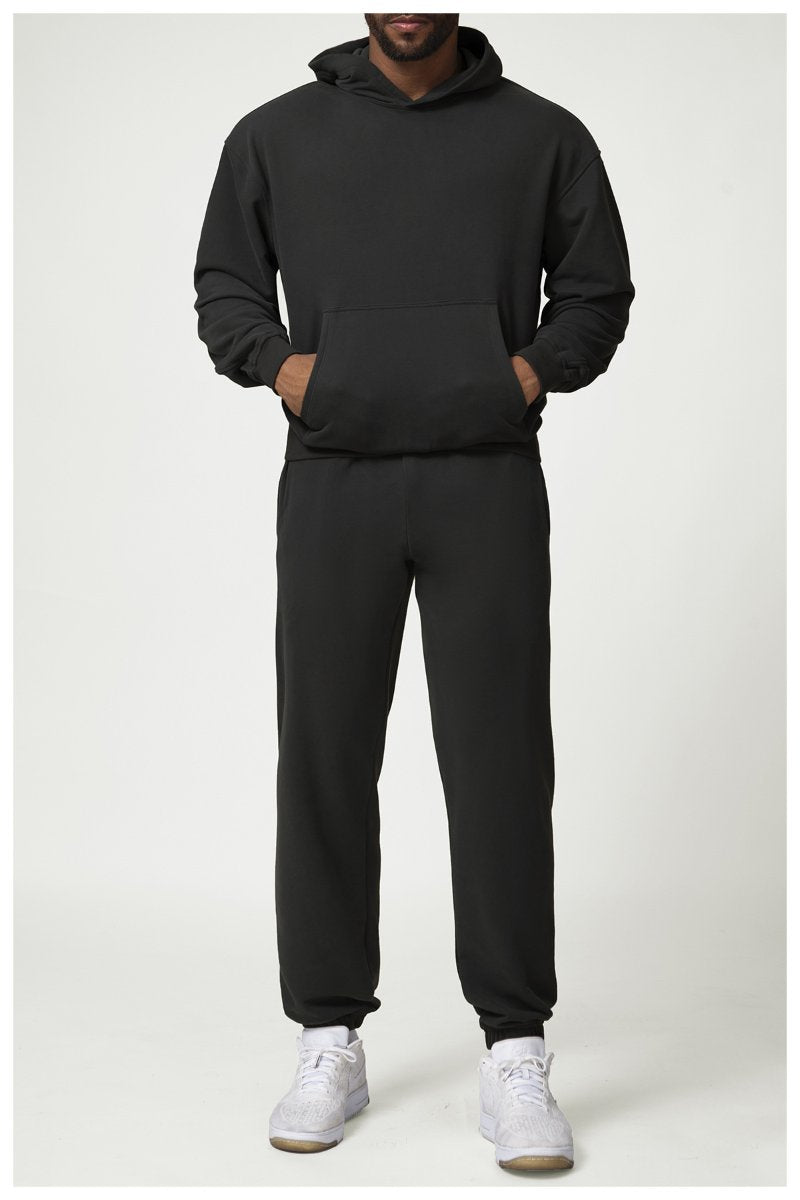 Mens Casual Activewear 50%cotton 50%polyester Hoodie Pants Set 1019-1017 - pants print logo 11