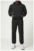 Mens Casual Activewear 50%cotton 50%polyester Hoodie Pants Set 1019-1017 - pants print logo 11