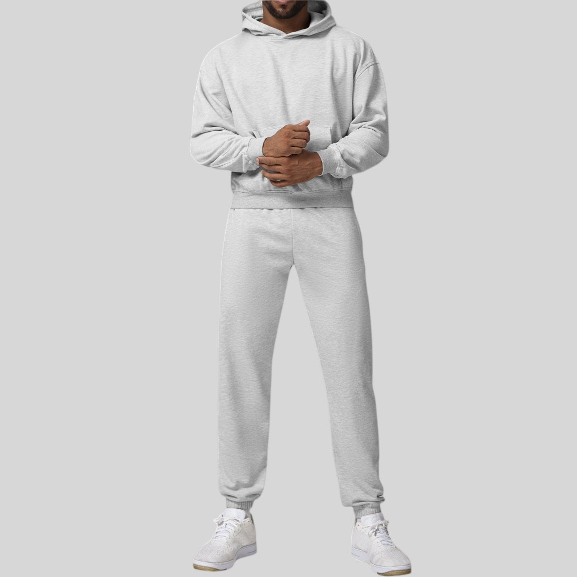 Mens Casual Activewear 50%cotton 50%polyester Hoodie Pants Set 1019-1017 - pants print logo 13