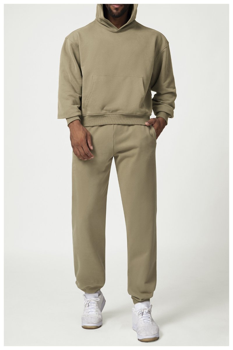 Mens Casual Activewear 50%cotton 50%polyester Hoodie Pants Set 1019-1017 - pants print logo 9