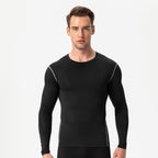Mens Gym Compression 85%polyester 15%spandex Long Sleeve Shirt 1019 print logo 13