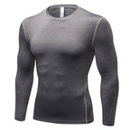 Mens Gym Compression 85%polyester 15%spandex Long Sleeve Shirt 1019 print logo 18
