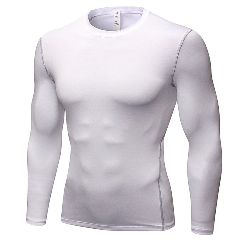Mens Gym Compression 85%polyester 15%spandex Long Sleeve Shirt 1019 print logo 19