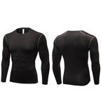 Mens Gym Compression 85%polyester 15%spandex Long Sleeve Shirt 1019 print logo 2