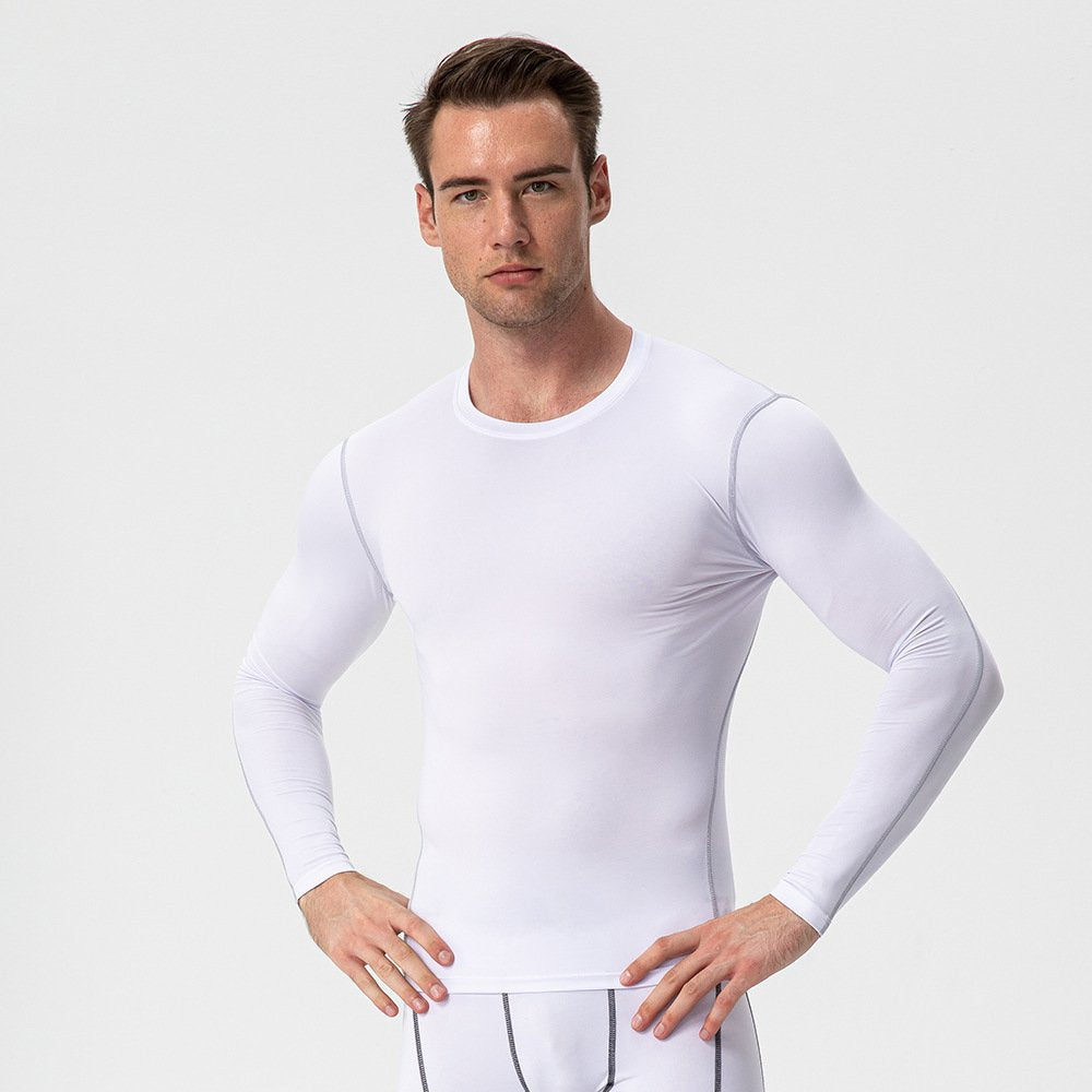 Mens Gym Compression 85%polyester 15%spandex Long Sleeve Shirt 1019 print logo 20