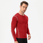 Mens Gym Compression 85%polyester 15%spandex Long Sleeve Shirt 1019 print logo 21