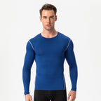 Mens Gym Compression 85%polyester 15%spandex Long Sleeve Shirt 1019 print logo 24
