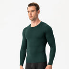 Mens Gym Compression 85%polyester 15%spandex Long Sleeve Shirt 1019 print logo 3