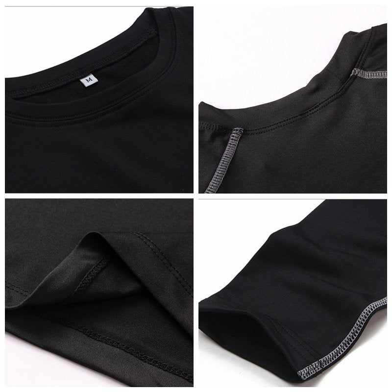 Mens Gym Compression 85%polyester 15%spandex Long Sleeve Shirt 1019 print logo 30