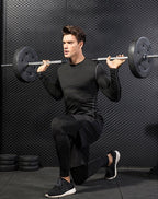 Mens Gym Compression 85%polyester 15%spandex Long Sleeve Shirt 1019 print logo 33