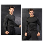Mens Gym Compression 85%polyester 15%spandex Long Sleeve Shirt 1019 print logo 36