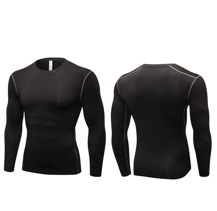 Mens Gym Compression 85%polyester 15%spandex Long Sleeve Shirt 1019 print logo 37
