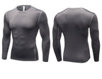 Mens Gym Compression 85%polyester 15%spandex Long Sleeve Shirt 1019 print logo 38