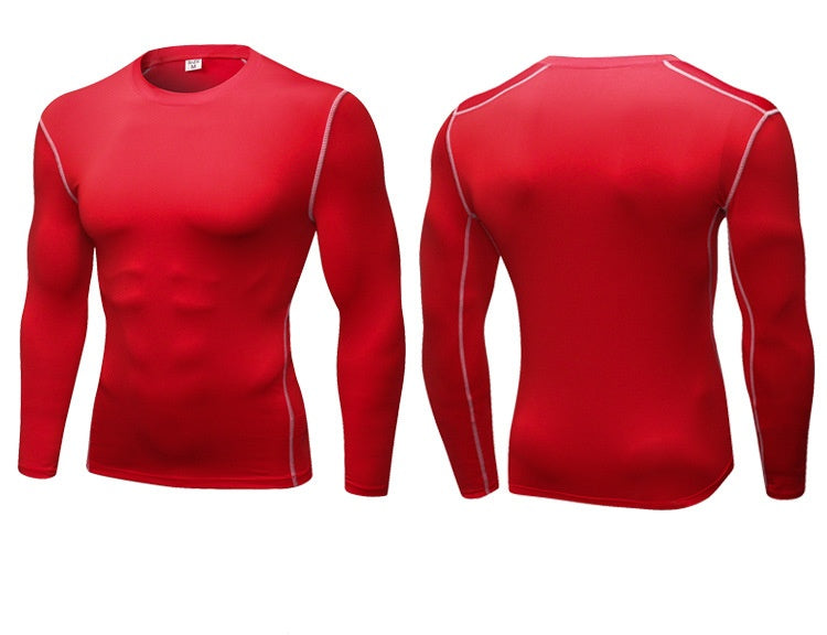 Mens Gym Compression 85%polyester 15%spandex Long Sleeve Shirt 1019 print logo 42