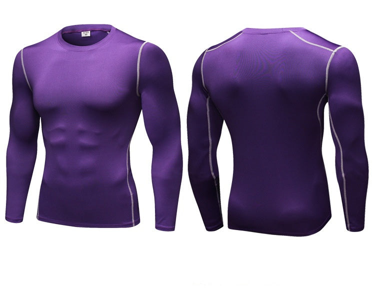 Mens Gym Compression 85%polyester 15%spandex Long Sleeve Shirt 1019 print logo 43