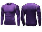 Mens Gym Compression 85%polyester 15%spandex Long Sleeve Shirt 1019 print logo 43
