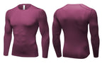 Mens Gym Compression 85%polyester 15%spandex Long Sleeve Shirt 1019 print logo 45