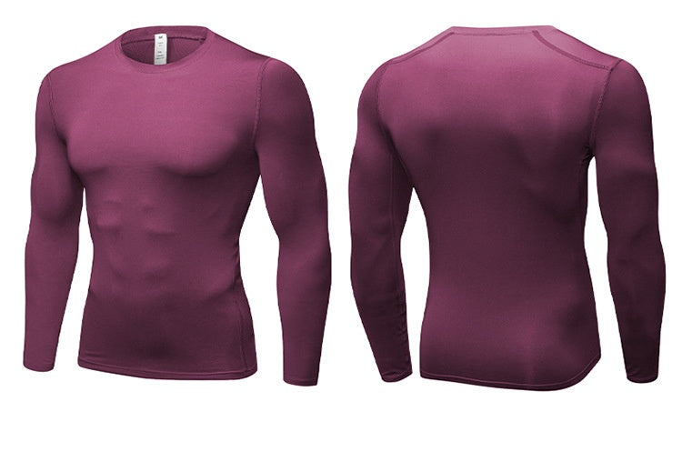 Mens Gym Compression 85%polyester 15%spandex Long Sleeve Shirt 1019 print logo 45