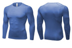 Mens Gym Compression 85%polyester 15%spandex Long Sleeve Shirt 1019 print logo 46