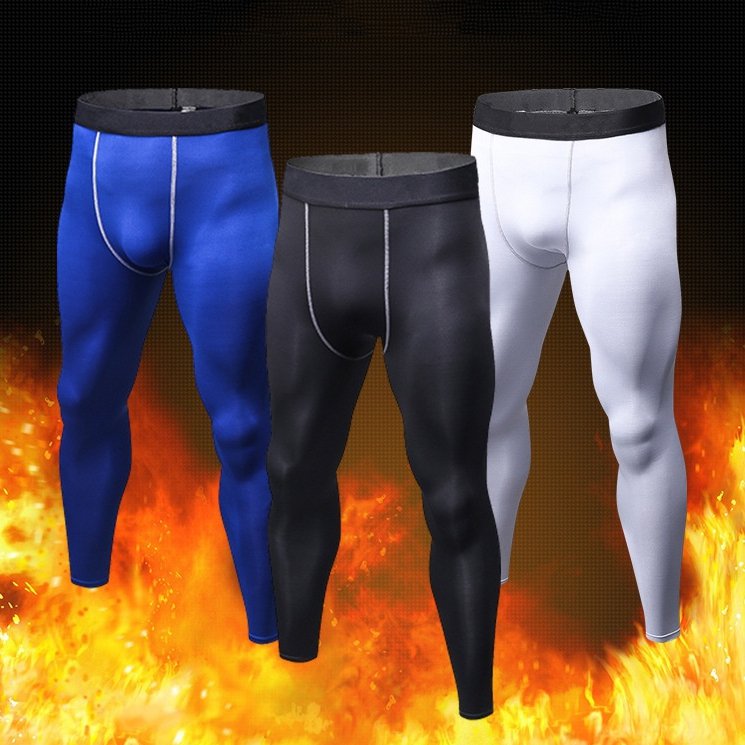 Mens Compression Training 85%polyester 15%spandex Pants 1022 print logo 21