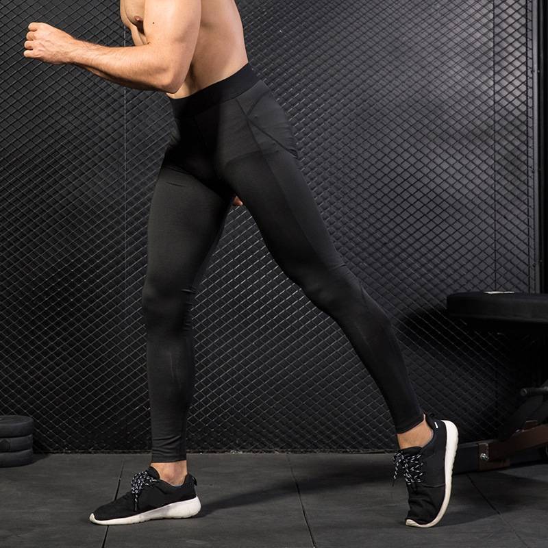Mens Compression Running 85%polyester 15%spandex Pants 1040 print logo 11