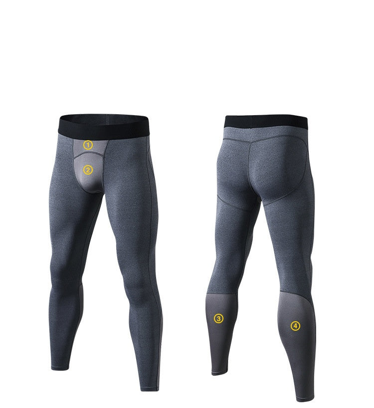 Mens Compression Running 85%polyester 15%spandex Pants 1040 print logo 21