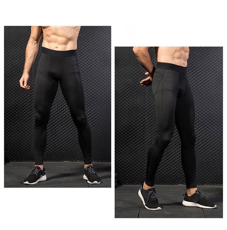 Mens Compression Running 85%polyester 15%spandex Pants 1040 print logo 26