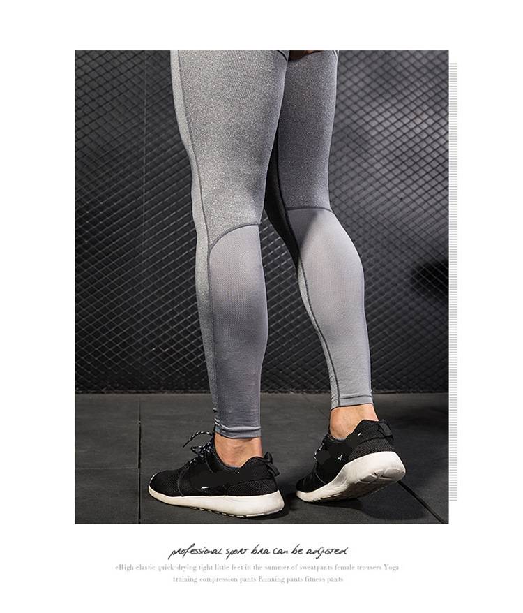 Mens Compression Running 85%polyester 15%spandex Pants 1040 print logo 29