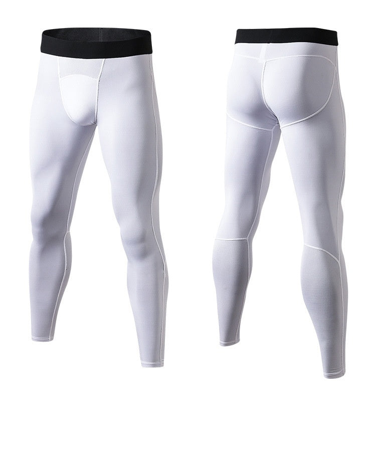 Mens Compression Running 85%polyester 15%spandex Pants 1040 print logo 32