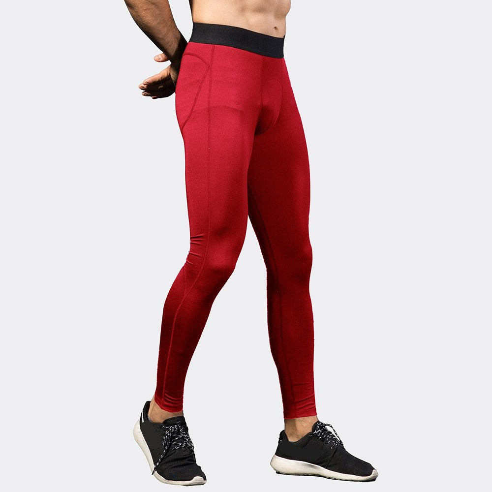Mens Compression Running 85%polyester 15%spandex Pants 1040 print logo 4