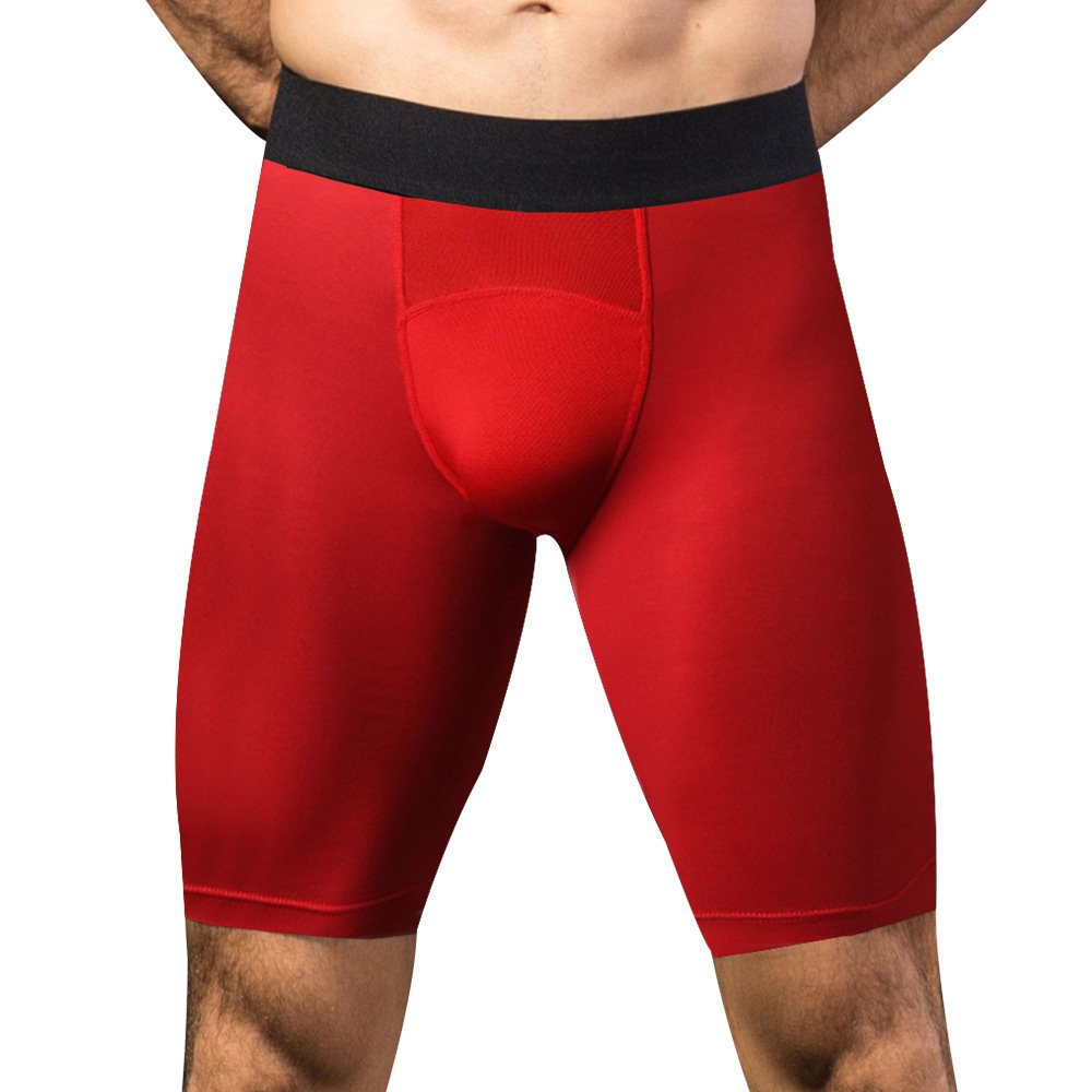 Mens Sports Running 85%polyester 15%spandex Compression Shorts print logo 17