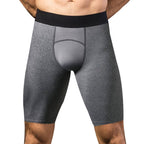 Mens Sports Running 85%polyester 15%spandex Compression Shorts print logo 18