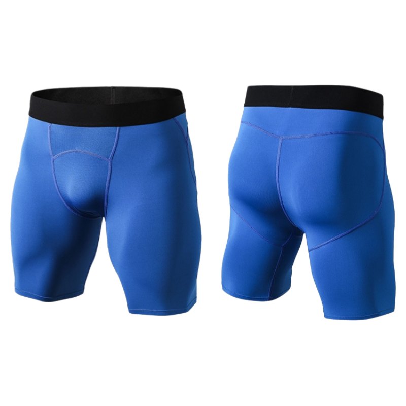 Mens Sports Running 85%polyester 15%spandex Compression Shorts print logo 2