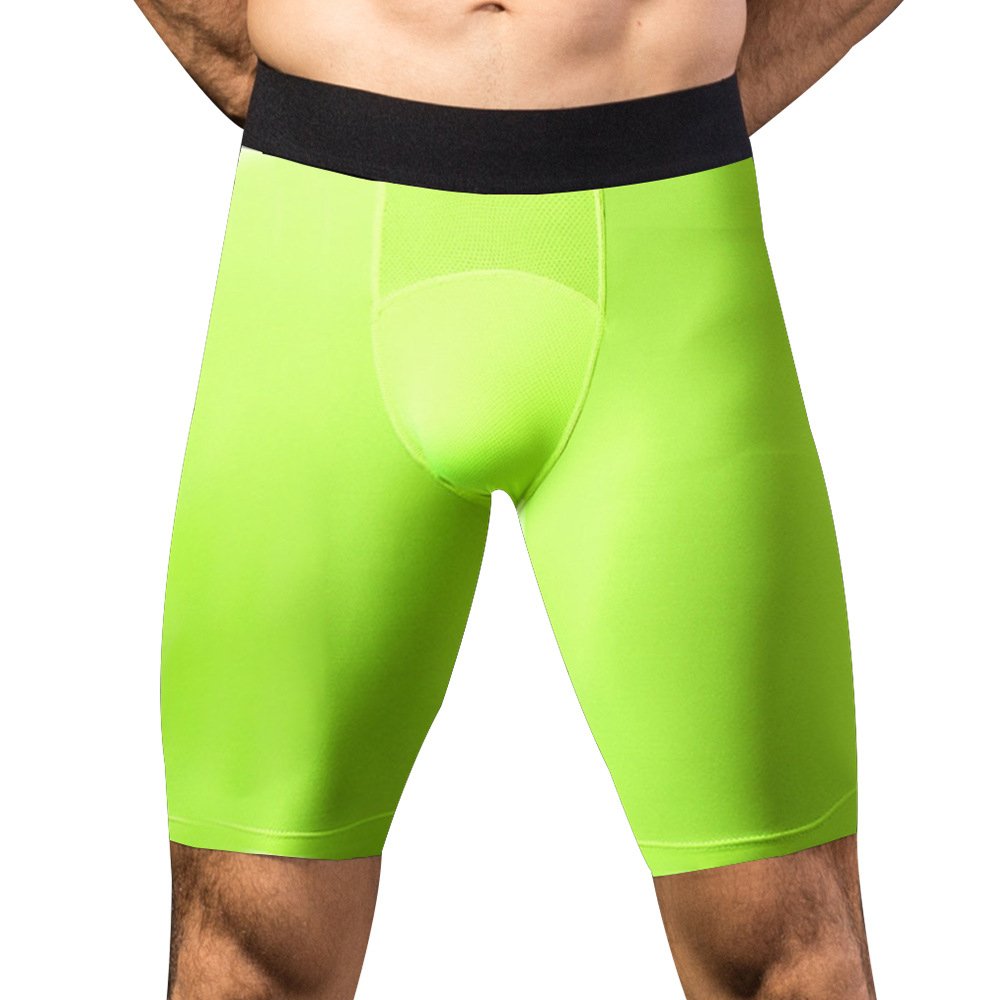 Mens Sports Running 85%polyester 15%spandex Compression Shorts print logo 20