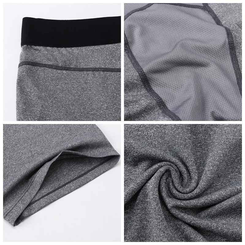 Mens Sports Running 85%polyester 15%spandex Compression Shorts print logo 23