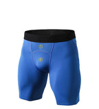 Mens Sports Running 85%polyester 15%spandex Compression Shorts print logo 24