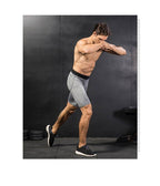 Mens Sports Running 85%polyester 15%spandex Compression Shorts print logo 29