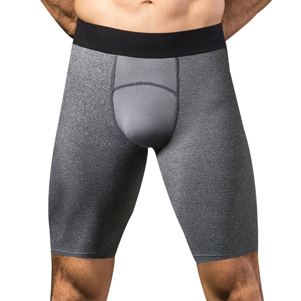 Mens Sports Running 85%polyester 15%spandex Compression Shorts print logo 3